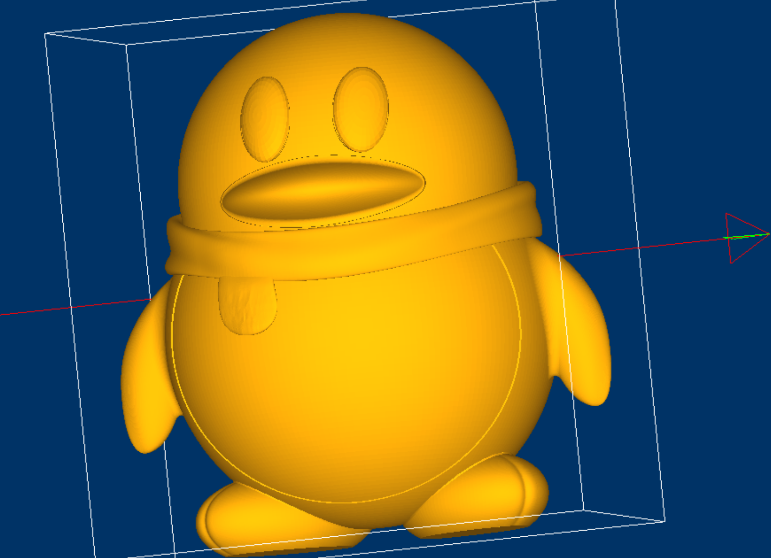 【企鹅木雕3D模型】可爱卡通造型·适配数控/手工雕刻·木雕创作素材图