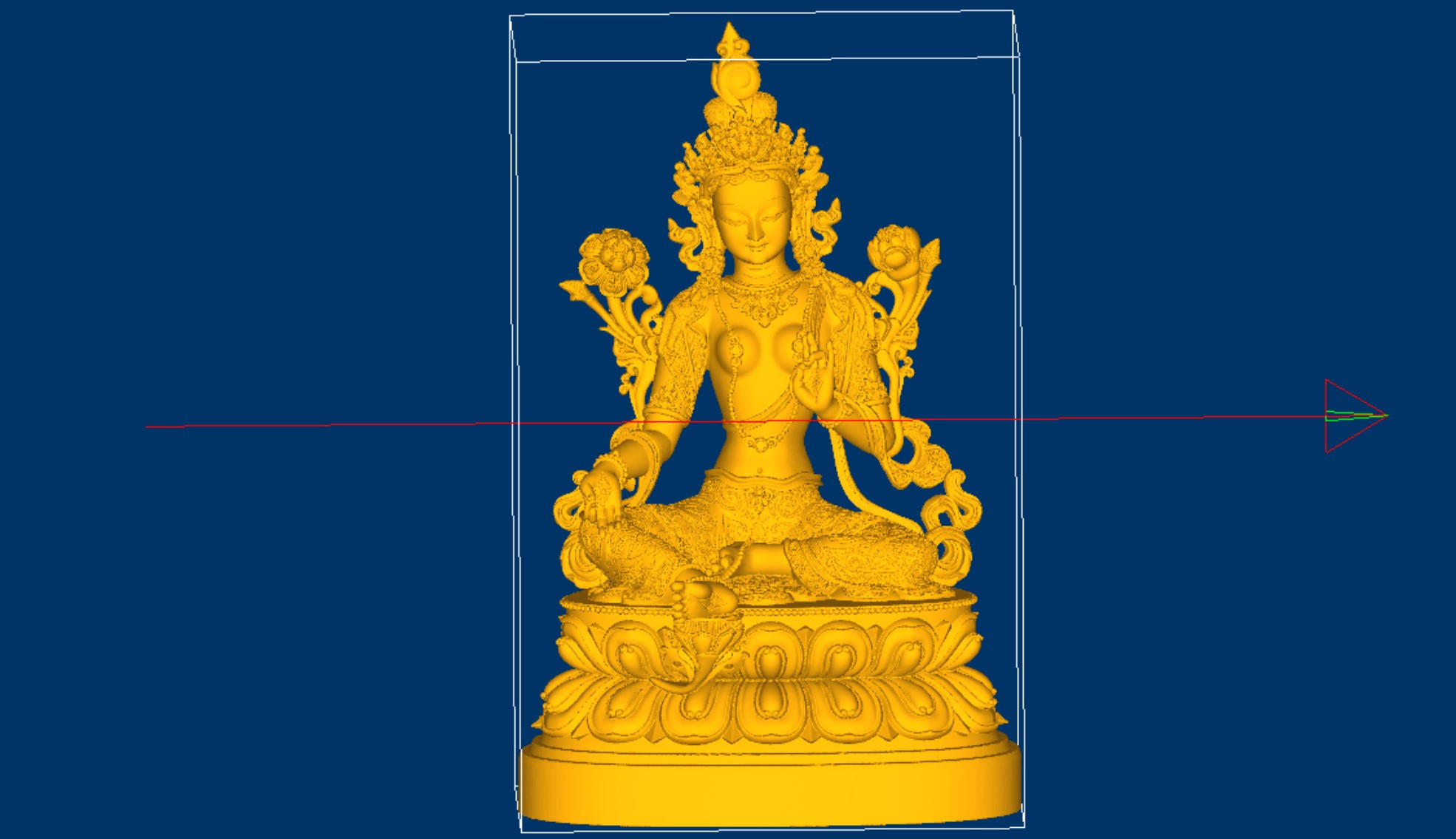 3D模型·绿祖母（度母风格）木雕设计图