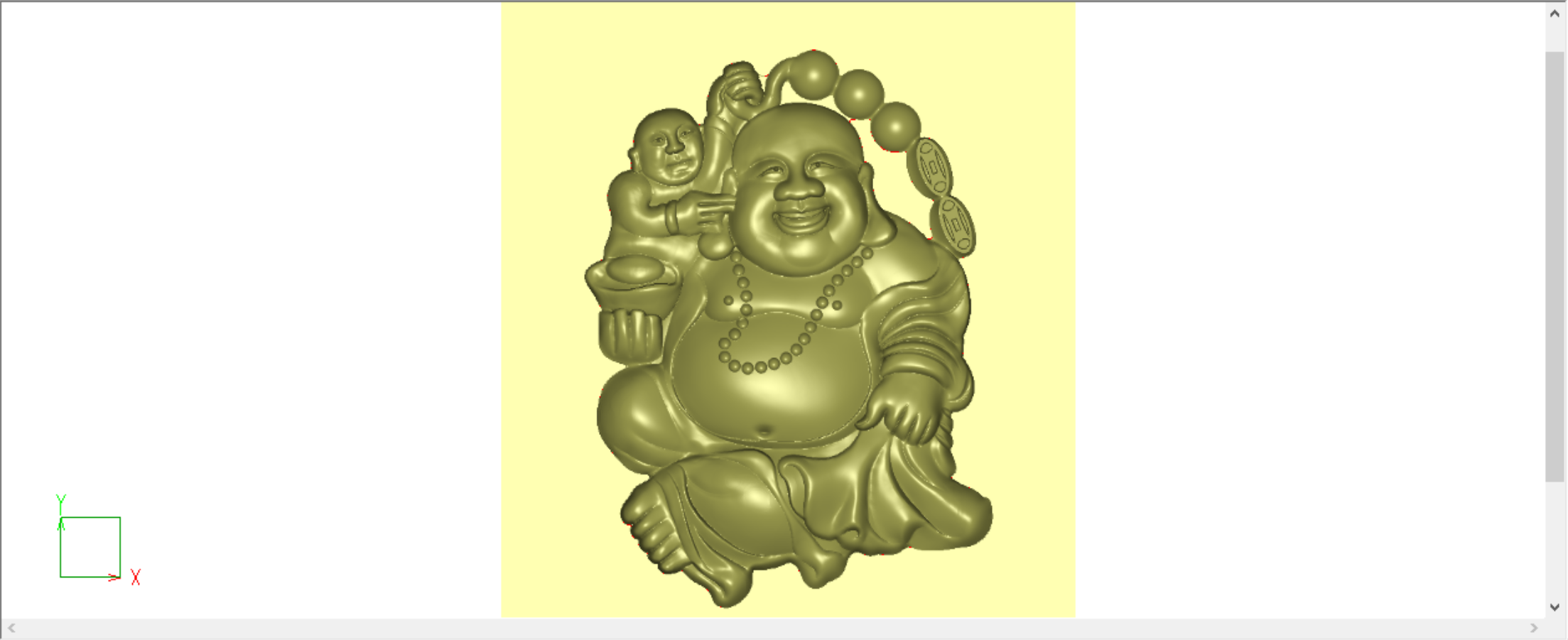 弥勒佛童子牌精雕JDP图-佛小孩和合喜庆木雕文件/挂牌吊坠雕刻素材/手工牌子图案